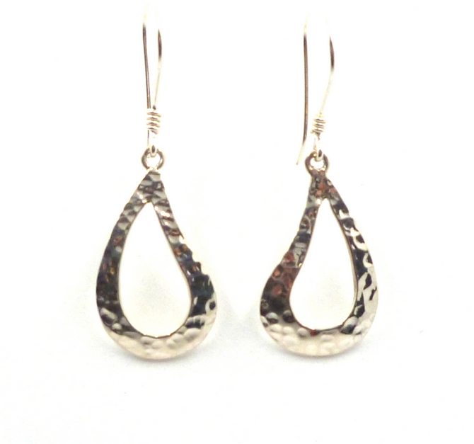 Sterling Silver Hammered Earrings