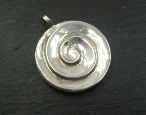 Sterling Silver Shell Spiral Pendant