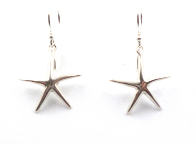 Sterling Silver Starfish Earrings