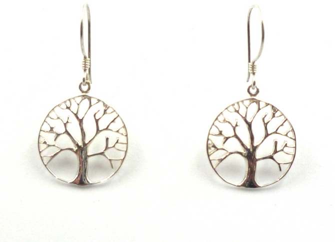 Sterling Silver Tree of Life Earrings