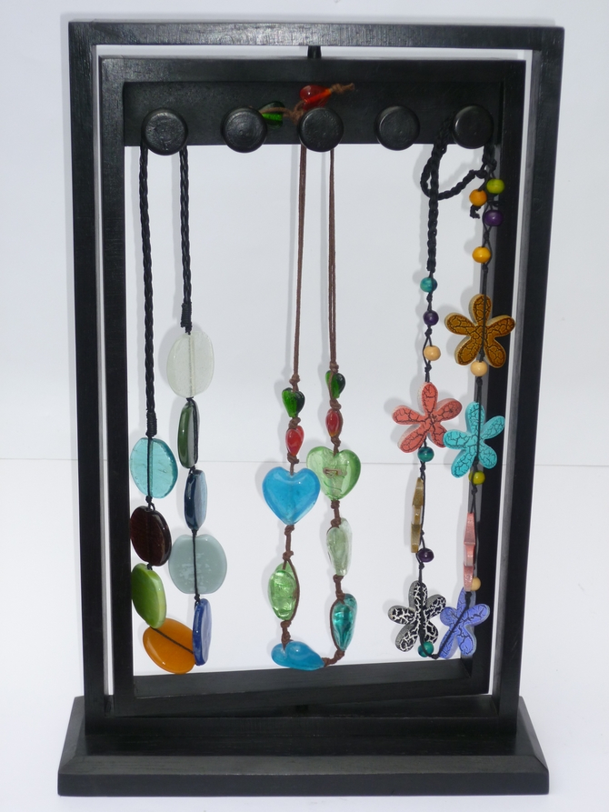 Wooden Necklace Display Stand
