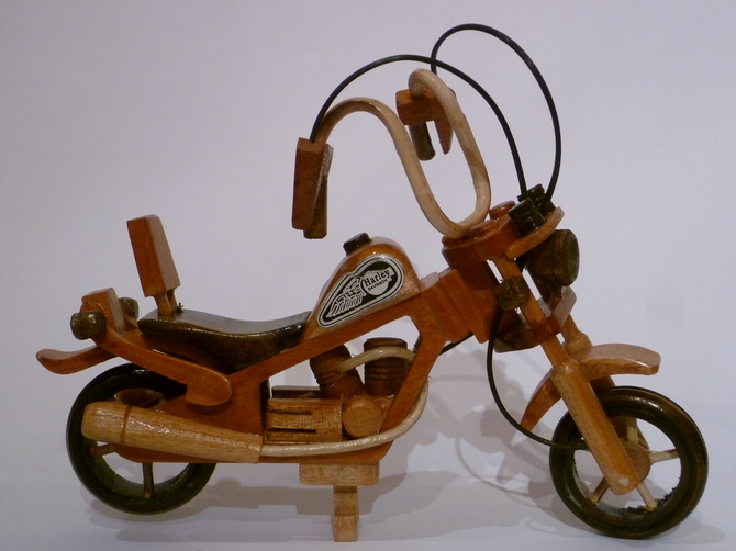 Miniature Wooden Harley Davidson Motorbike (s)