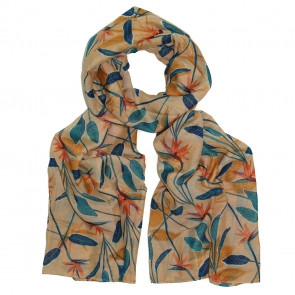 Paradise Flower Orange Scarf