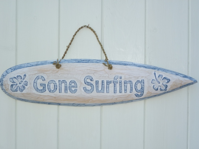 Gone Surfing Sign