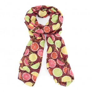 Sliced Fruit Red Scarf