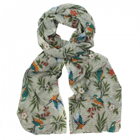 Kingfisher Grey Scarf