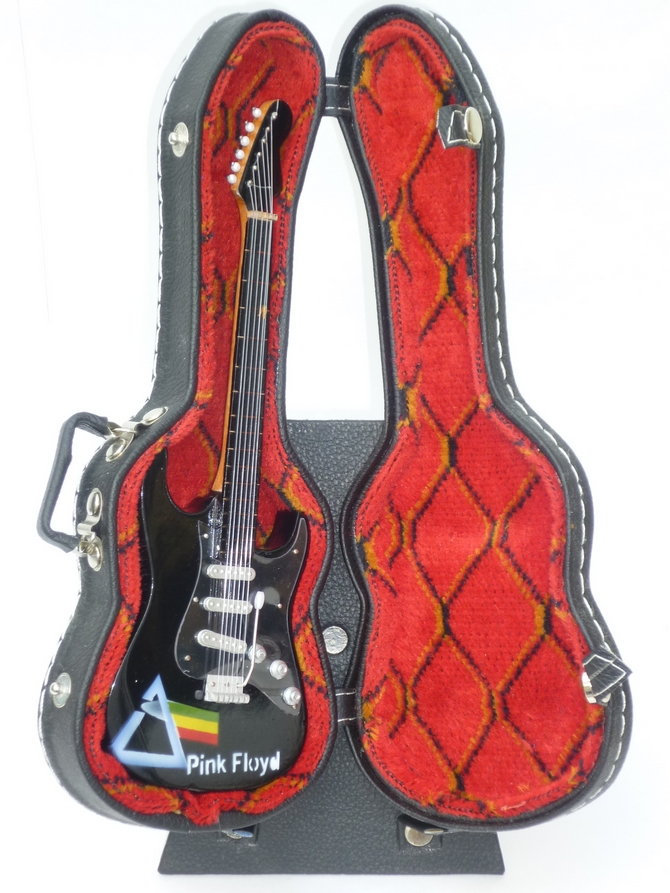 Pink Floyd Miniature Electric Guitar With Case & Stand