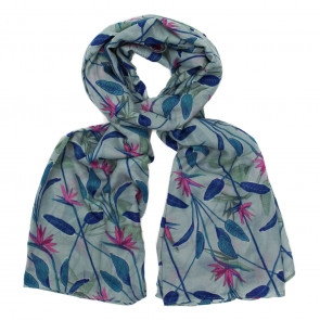 Paradise Flower Grey Scarf