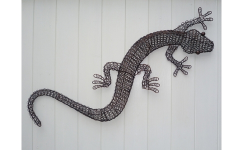 Wire Metal Gecko Wall Hanging