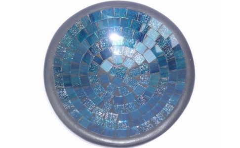 Round Turquoise Mosaic Bowl