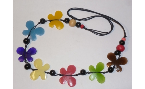 Multi Coloured Butterfly Necklace