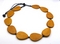 Mustard Teardrop Wood Necklace