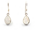 Sterling Silver Teardrop Earrings with Amethyst, Moonstone, Blue Topaz or Peridot Gemstones