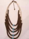 Layered Turquoise Bead Necklace