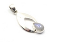 Sterling Silver Pendant With Teardrop Gemstone
