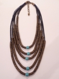 Layered Turquoise Bead Necklace