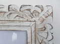 Vintage White Washed Wooden Photo Frame (Leaf)