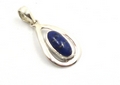 Teardrop Silver Pendant with Peridot, Amethyst, Turquoise or Lapiz Lazuli