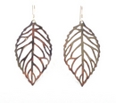 Silver Leaf Earrings (L)